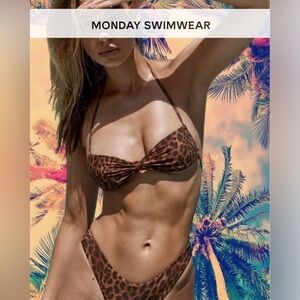 MONDAY SWIMWEAR Tamarama Top - Dark Jaguar Size M (NWT)